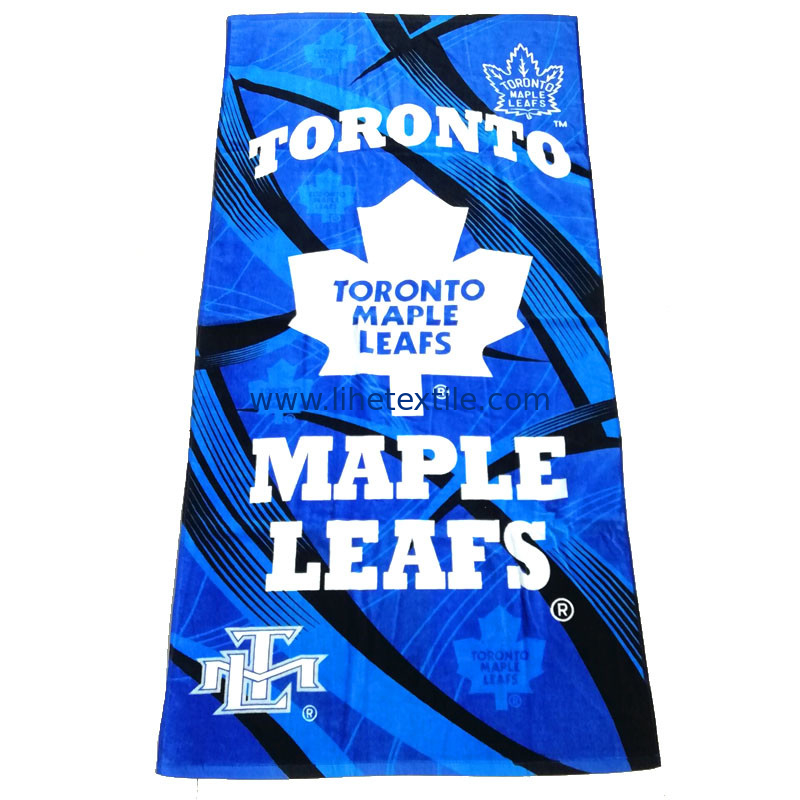 Custom 100% cotton large beach towel with logo printed luxury designer beach towel wholesale