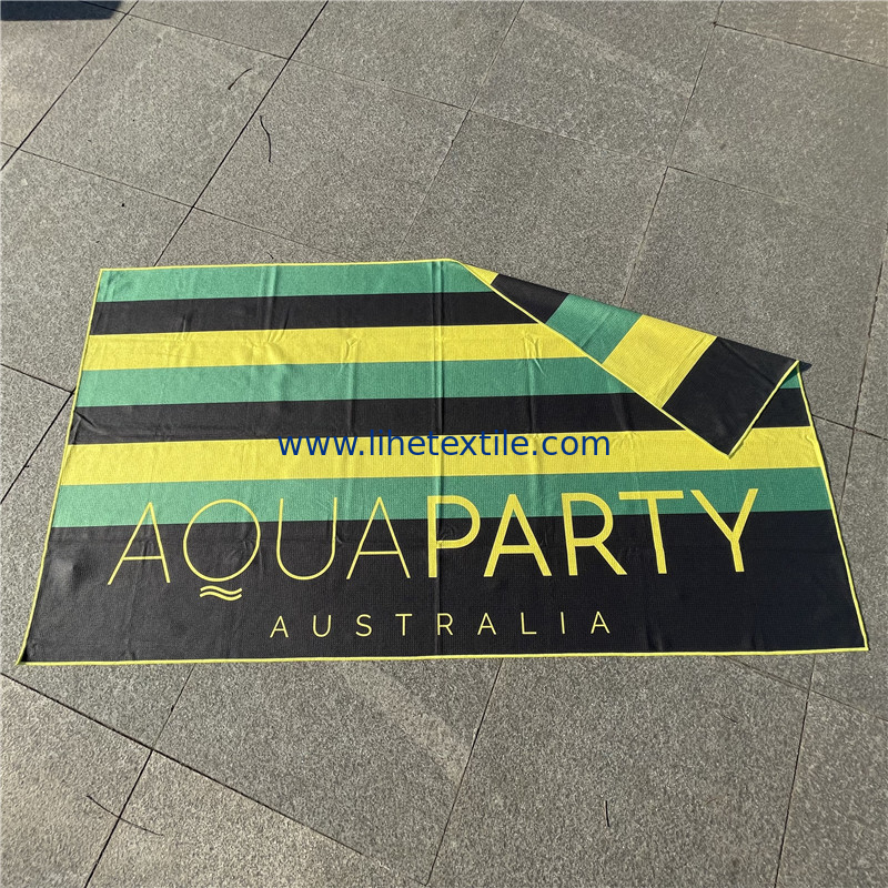 Waffle microfiber beach towel microfibre waffle weave knit beach towel sand free custom microfiber beach towels
